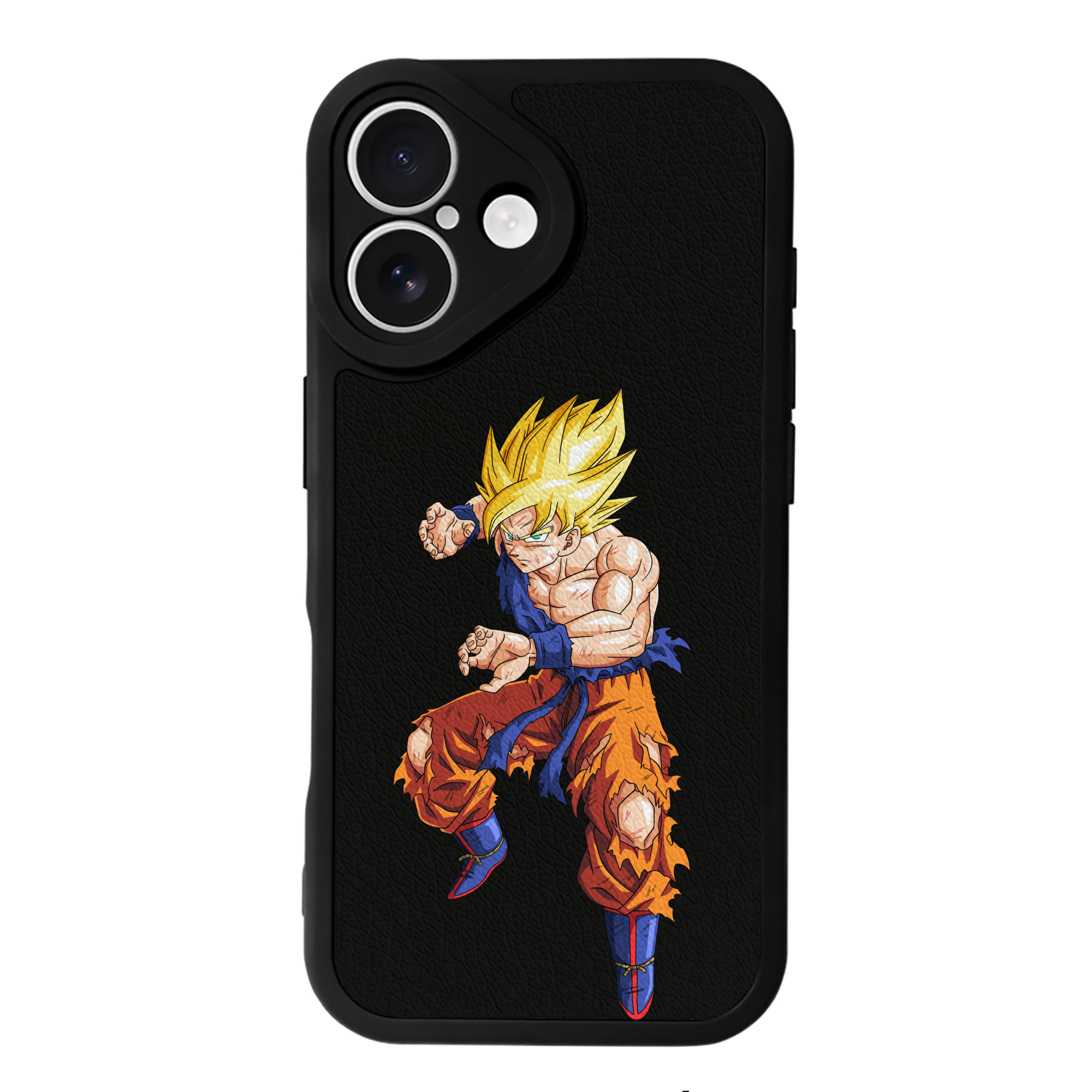 （画像用） ドラゴンボール 孫悟空（そん ごくう）Son Goku カカロット DRAGON BALL Kakarotto 【iPhone 16シリーズ対応】シリコンスマホケース（レザー調） 材質：シリコン